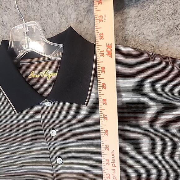 Ben Hogan Mens Performance Polo Shirt Large Striped Golf NWT - Picture 7 of 7